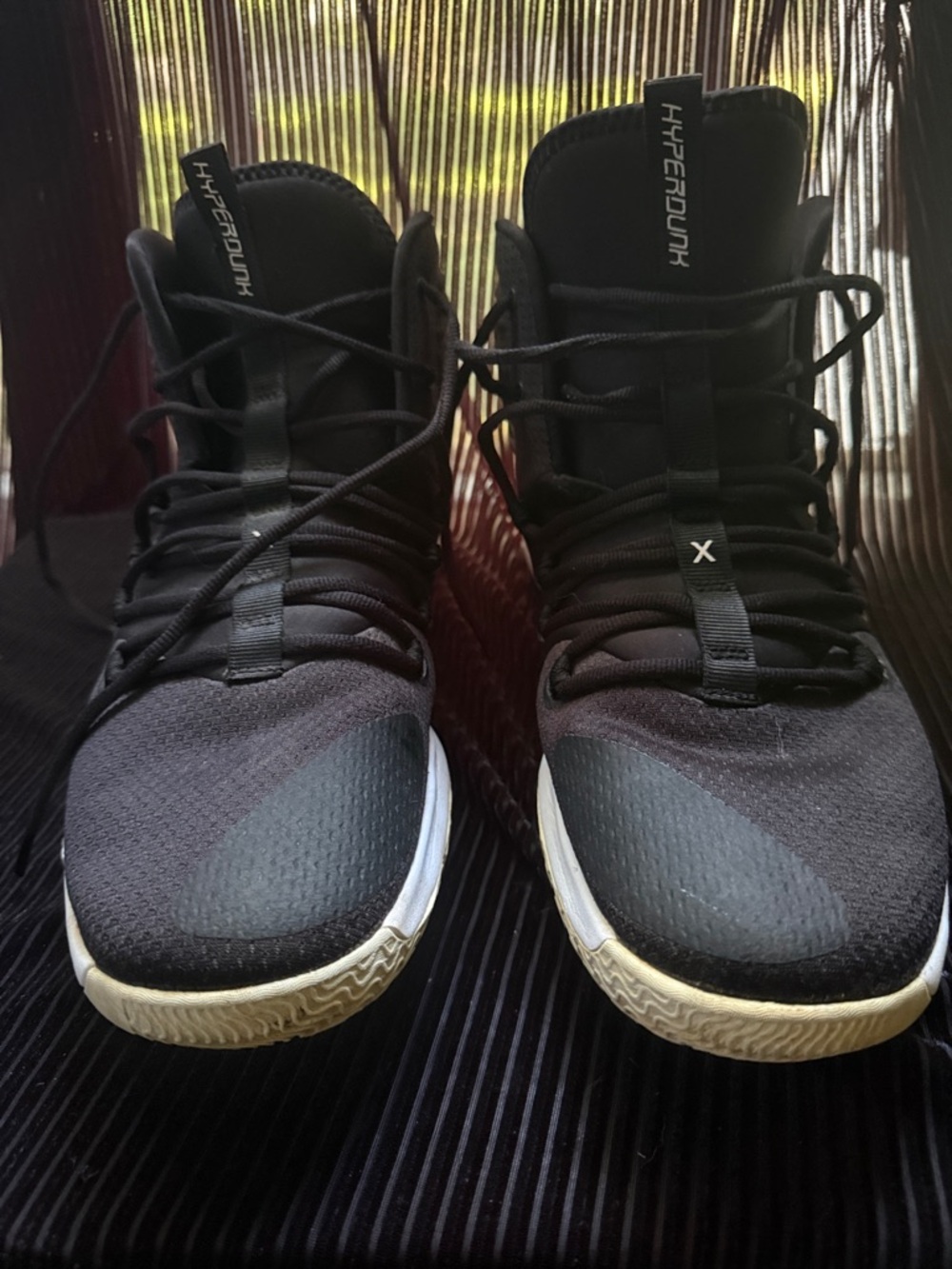 Nike Black High-Top Athletic Shoes with White Sole